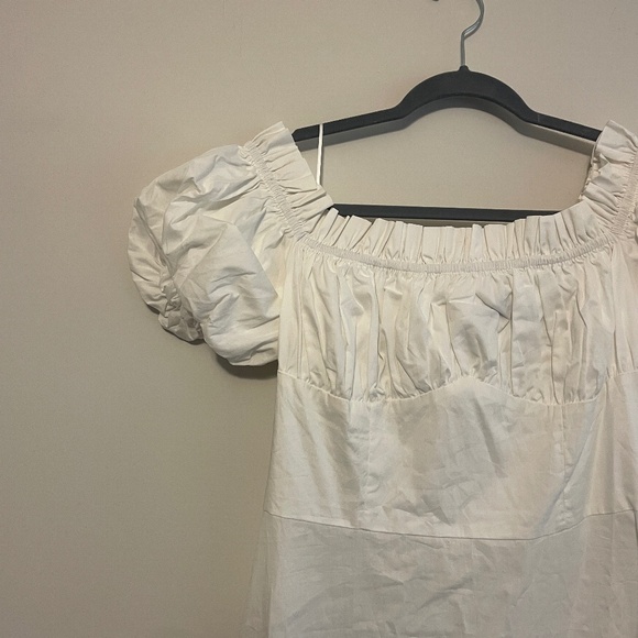 ASOS White Maxi Dress Kaiia Off the Shoulder - Picture 6 of 8